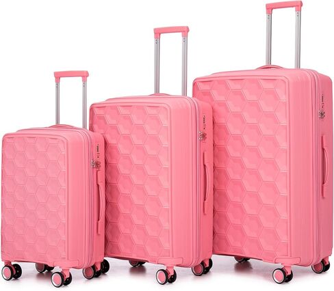 حقيبة ميراكس مع مجموعة أمتعة صلبة بقفل TSA مع عجلات دوارة، أخضر نعناعي، 20/24/28 بوصة in Kuwait