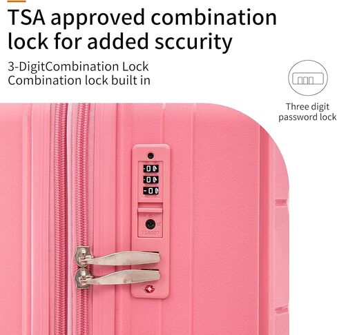 حقيبة ميراكس مع مجموعة أمتعة صلبة بقفل TSA مع عجلات دوارة، أخضر نعناعي، 20/24/28 بوصة in Kuwait