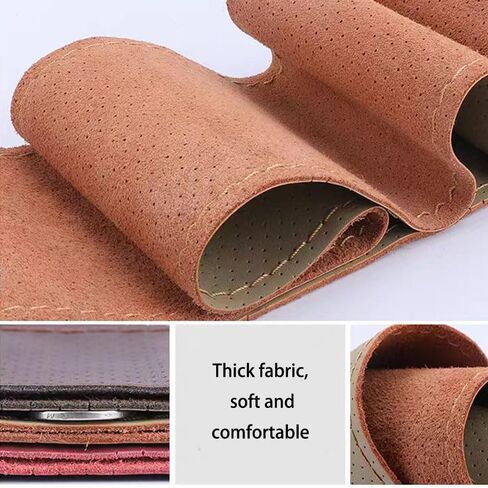 DEEYOTA Car Steering Wheel Cover Universal Fit Round Stitch Steering Wheel Wrap Thin PU Leather Steering Wheel Cover Sewn on 15" Car Wheel (Coffee) in Kuwait