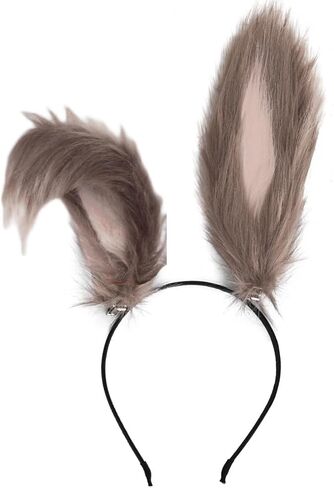 Cute Rabbit Ears Headband Long Furry Dog Ears Animal Cosplay Headband in Saudi Arabia