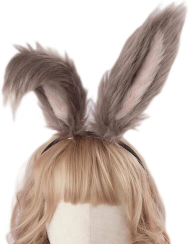 Cute Rabbit Ears Headband Long Furry Dog Ears Animal Cosplay Headband in Saudi Arabia