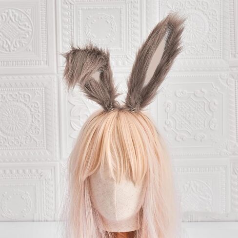 Cute Rabbit Ears Headband Long Furry Dog Ears Animal Cosplay Headband in Saudi Arabia