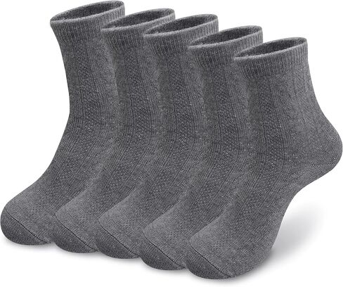 Women Thermal Socks 5 Pack, Soft Wool Sock Above Ankle for Ladies Bootie Trouser Size 6-9 in Saudi Arabia