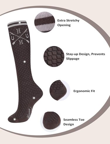 Harrison Howard 3 Pairs Premium Quality Equestrian Riding Socks for Horse Riding &Tall Boot Knee High Socks for Women in Saudi Arabia