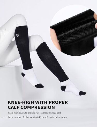 Harrison Howard 3 Pairs Premium Quality Equestrian Riding Socks for Horse Riding &Tall Boot Knee High Socks for Women in Saudi Arabia