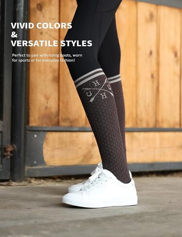 Harrison Howard 3 Pairs Premium Quality Equestrian Riding Socks for Horse Riding &Tall Boot Knee High Socks for Women in Saudi Arabia
