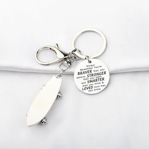 BNQL Skateboard Keychain Skateboard Gifts for Skaters Skateboard Lovers Gifts Mini Skateboard Keyrings Skateboarding Gif in Kuwait
