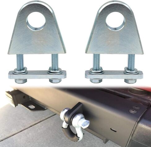 Mountainpeak Clevis يتصاعد اللحام/الترباس على القيد 3/4 بوصة تكبل على شكل حرف D مع لوحة داعمة لمصد الشاحنة، دلو الجرار، مركبات الطرق الوعرة in Kuwait