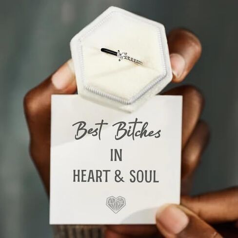 LIU JUN Best BiChes Rings، حلقات نصف مينا متطابقة مقطوعة على شكل قلب، خاتم حب ذاتي، حلقات فضية قابلة للتعديل على شكل قلب للنساء هدايا مجوهرات أفضل الأصدقاء in Kuwait