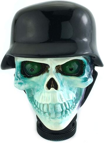 Arenbel Soldier Skull Racing Shift Lever Knob استبدال الهيكل العظمي والعتاد سرعة شيفتر عصا مقبض مناسب للسيارات اليدوية، أسود in Saudi Arabia