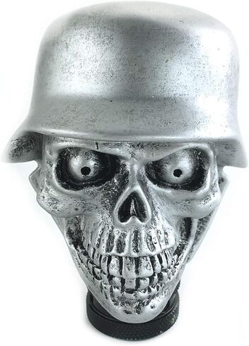Arenbel Soldier Skull Racing Shift Lever Knob استبدال الهيكل العظمي والعتاد سرعة شيفتر عصا مقبض مناسب للسيارات اليدوية، أسود in Kuwait