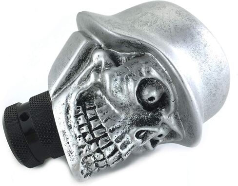Arenbel Soldier Skull Racing Shift Lever Knob استبدال الهيكل العظمي والعتاد سرعة شيفتر عصا مقبض مناسب للسيارات اليدوية، أسود in Kuwait