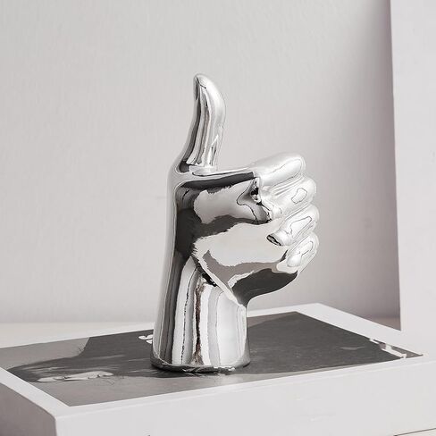 تمثال اليد ديكور المكتب: تمثال لفتة الإصبع الذهبي الفريد من نوعه تماثيل لفتة رائعة ديكور المنزل الحديث لغرفة المعيشة وغرفة النوم ورف الطاولة وديكورات المكتب والمقتنيات in Kuwait