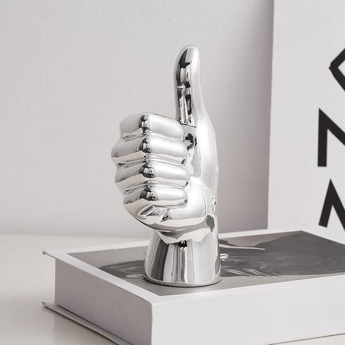 تمثال اليد ديكور المكتب: تمثال لفتة الإصبع الذهبي الفريد من نوعه تماثيل لفتة رائعة ديكور المنزل الحديث لغرفة المعيشة وغرفة النوم ورف الطاولة وديكورات المكتب والمقتنيات in Kuwait