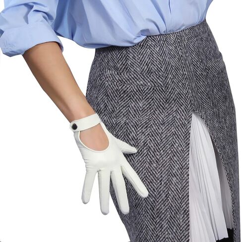 DooWay Leather Driving Gloves for Women Genuine Sheepskin Cosplay Costume Motorcycle Gloves in Kuwait