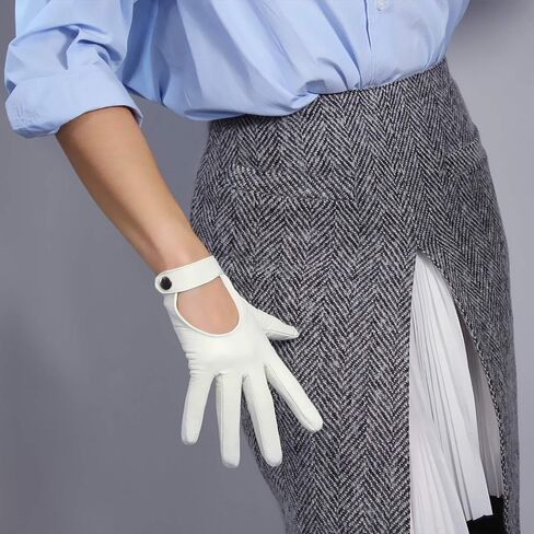 DooWay Leather Driving Gloves for Women Genuine Sheepskin Cosplay Costume Motorcycle Gloves in Kuwait
