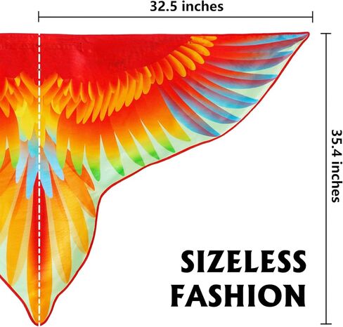 iROLEWIN Bird-Wings-Parrot-Costume for Adults Mardi Gras Headband for Women Feather Cape Big Eagle Dress-Up Shawl Party Gifts in Kuwait