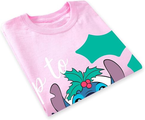 Disney Christmas Lilo and Stitch T Shirt | Stitch Christmas Girls Tshirt | Lilo and Stitch Gifts for Girls in Saudi Arabia