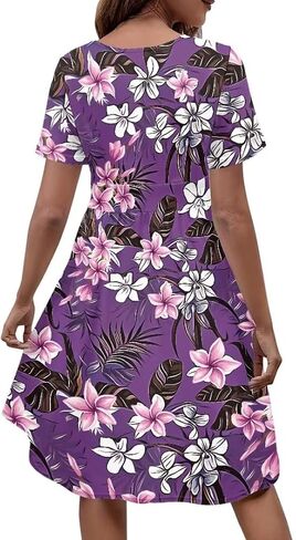 Music Piano Keys Women's Summer Short Sleeve V-Neck Dress Casual Midi Sundresses in Saudi Arabia