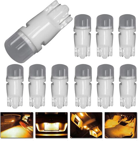 مصباح LED خارجي ساطع من السيراميك T10 مقاس 168 175 194 2825 W5W لون أزرق ثلجي (عبوة من 10 قطع) in Kuwait