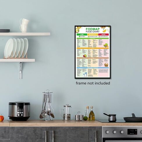 Fodmap lbs Food List Chart Canvas Wall Art Low Fodmap Treats Nutrition Guide Poster Gut Health Meal Plan Prints Gluten Free Diet Prep Grocery Wall Decor for Kitchen Restaurant 12x16in Unframed in Saudi Arabia