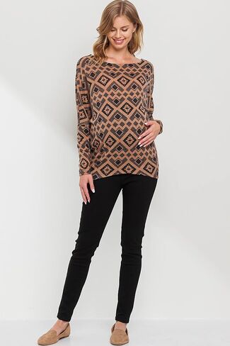 سترة نسائية بأكمام دولمان من نسيج مضلع للحمل in Kuwait