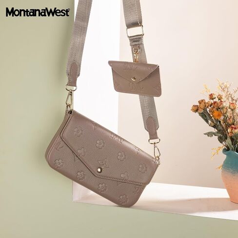 Montana West 3PCS Crossbody Purse and Wallet Set for Women with Adjustable Strap in Saudi Arabia