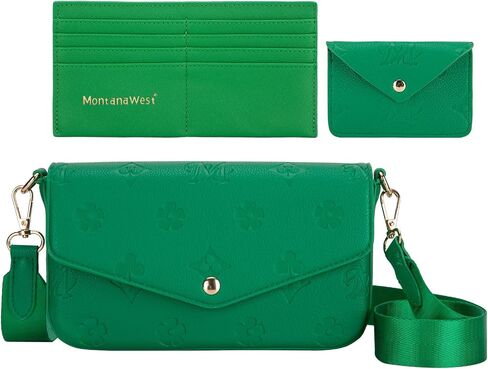 Montana West 3PCS Crossbody Purse and Wallet Set for Women with Adjustable Strap in Saudi Arabia