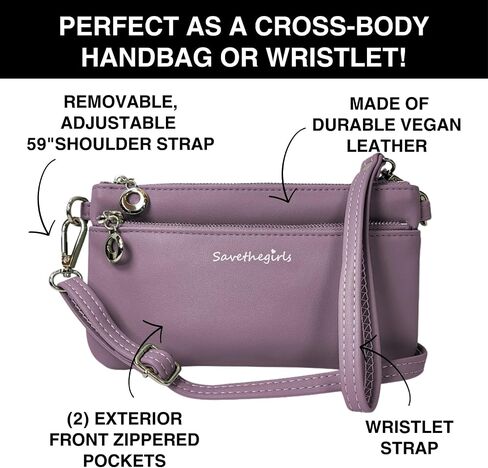 Save the Girls Cell Phone Purse - Touch Screen Women’s Crossbody Bag - Clutch Purses for Women (Bella) in Saudi Arabia
