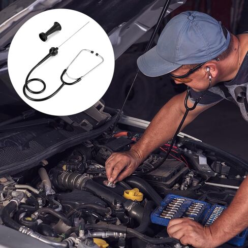 طقم سماعة الطبيب ميكانيكا QWORK، أداة تشخيص محرك السيارات مكونة من 3 قطع مع مجسات 80 مم و205 مم، ومقبض ممتد وتعليمات مفصلة in Saudi Arabia
