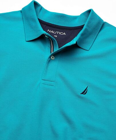 Nautica Men's Big & Tall Short Sleeve Stretch Solid Deck Polo Shirt in Kuwait