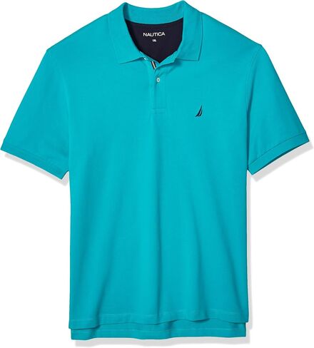 Nautica Men's Big & Tall Short Sleeve Stretch Solid Deck Polo Shirt in Kuwait