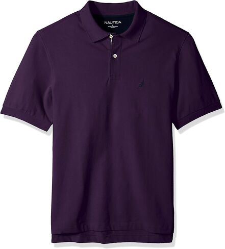 Nautica Men's Big & Tall Short Sleeve Stretch Solid Deck Polo Shirt in Kuwait