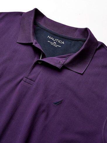 Nautica Men's Big & Tall Short Sleeve Stretch Solid Deck Polo Shirt in Kuwait