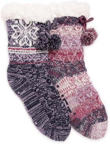MUK LUKS Women's 2pk Tall Cabin Socks in Saudi Arabia