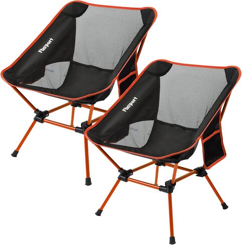 FBSPORT 2 Pack Portable Camping Chairs Lightweight Backpacking Chair Compact & Heavy Duty for Camp, Backpack, Hiking, Beach, Picnic, with Carry Bag in Saudi Arabia