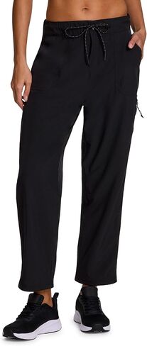 سروال نسائي من Avalanche للكاحل مبطن بالصوف للمشي لمسافات طويلة مع جيوب للنساء، سروال مسافر منسوج برباط من الصوف in Kuwait