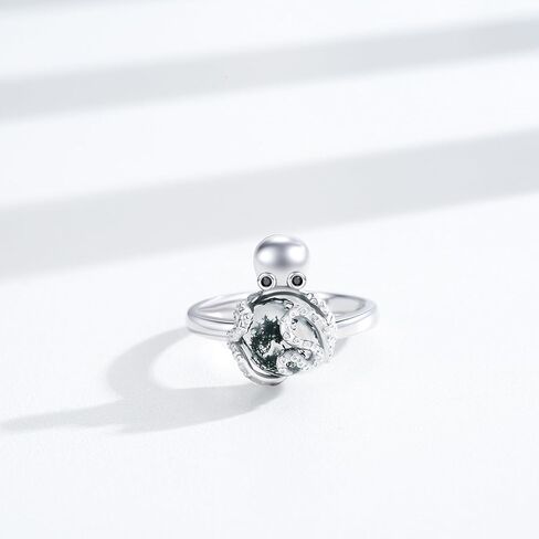 Sunflower Ring 925 Sterling Silver Moonstone Adjustable Ring Boho Ring Jewelry Gifts for Women Girlfriend in Kuwait
