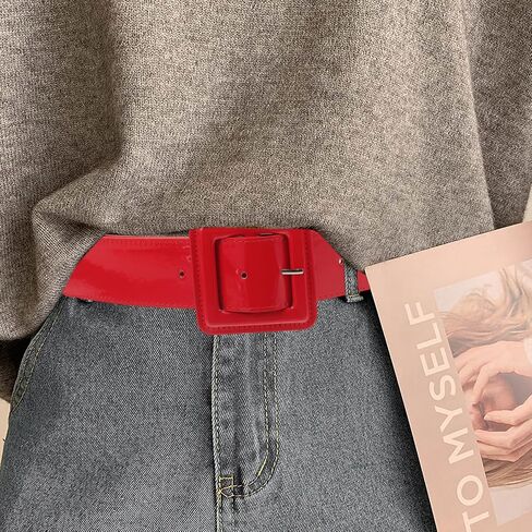 SAFIGLE Adjustable Leather Belt Sleek Fashion Dress Belt Casual Leather Jeans Belt Waist Belt for Men And Women in Saudi Arabia