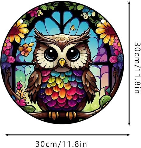 ykendz فلامنغو الاكريليك نافذة الشنق، 11.8in ساحة زخرفة الاكريليك الجدار الملون لوحات ديكور نافذة ديكور فني لغرفة النوم مكتب حديقة المطبخ (فلامنغو) in Kuwait