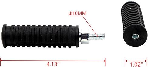 Minho Universal M10 Motorcycle Footpegs Rider Footrest Pegs Set Pedal Bike Bracket Mount Support Toe Shifter Pegs 10MM in Kuwait