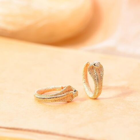 FETTERO Women Earrings Gold Plated Huggie Hoop Earrings Delicate Small Dainty Earings Snake Ball CZ Hoops for Women in Kuwait