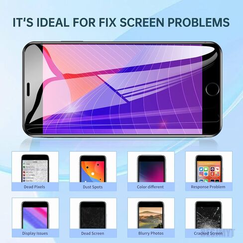 لاستبدال شاشة iPhone 8 مقاس 4.7 بوصة باللون الأبيض مع شاشة LCD لزر الصفحة الرئيسية لهاتف iPhone SE 2nd 2020 محول رقمي ثلاثي الأبعاد طقم إصلاح مجموعة أدوات إصلاح مستشعر الكاميرا الأمامية A1863 A1905 A1906 in Kuwait
