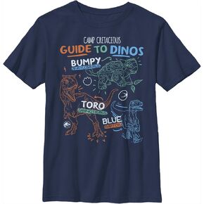 Jurassic World Camp Cretaceous Dino Notes Boy's Solid Crew Tee