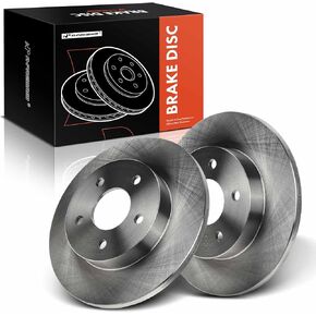 A-Premium 10.63 inch (270mm) Rear Solid Disc Brake Rotors Compatible with Select Chevy, Pontiac and Saturn Models - Cobalt, HHR, Malibu, G5, G6, Pursuit, Aura, Ion, 2-PC Set