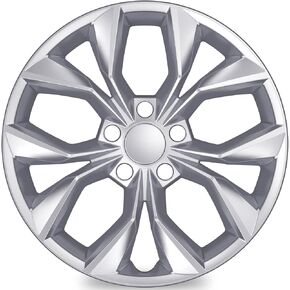 4-Pack Hubcaps Compatible with Honda CR-V CRV 2023 2024 Wheel Covers, 17 inch 17" Steel Wheel, Wheel Skins, Snap On Tire Cover Replacement (Black Color)