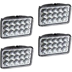 DOT Approved LED Headlights 4x6 Sealed Beam Housing Bulb for For Chevrolet Kodiak C4500 C5500 2003-2009 H4656 H4 Conversion High Low Dual Beam Fog Main Lights 4PCS