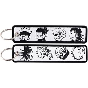 Pinstant Satoru Gojo Jujutsu Kaisen Anime Manga Megumi Fushiguro Yuji Itadori Keychain Key Tag Chain Fob Ring