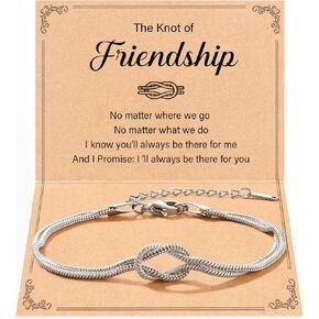Tarsus Love Knot Friendship Bracelets, Best Friend Birthday Christmas Jewelry Friendship Gifts for Women Bff Bestie