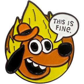 KC Green's Official "This Is Fine" - Collectible Pin Zen Monkey Studios